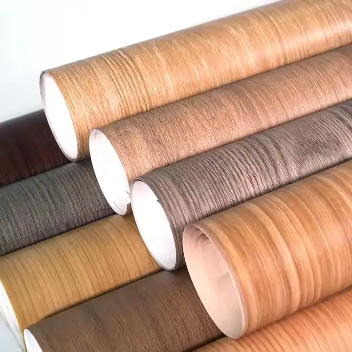 I-Wood Effect PVC Pet PP Ukuhlobisa Ikhilomu Vinyl Film